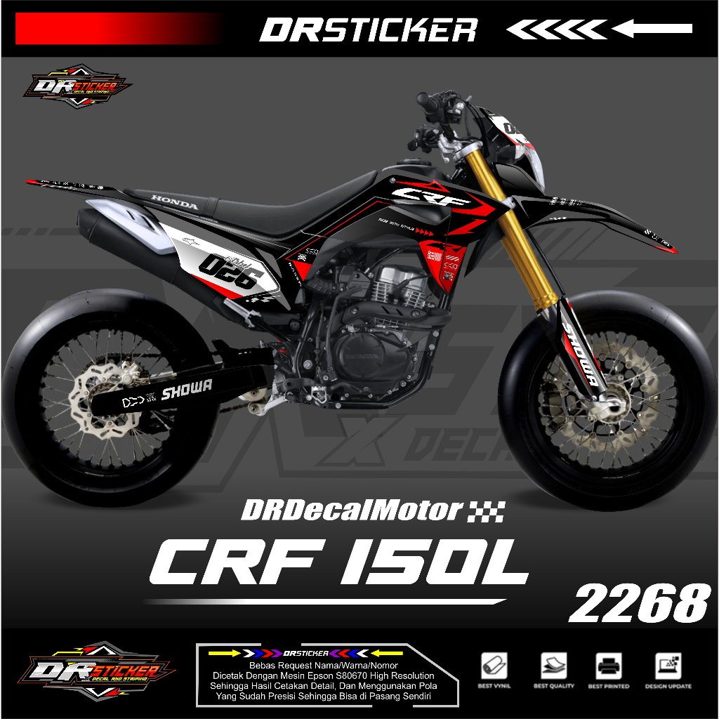 DECAL CRF 150 KEREN/ DECAL CRF MERAH/DECAL CRF 150 FULL BODY