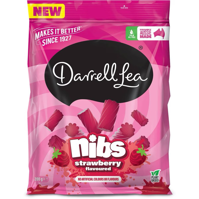 

Darrell Lea Nibs Strawberry Flavoured 200g - Australia