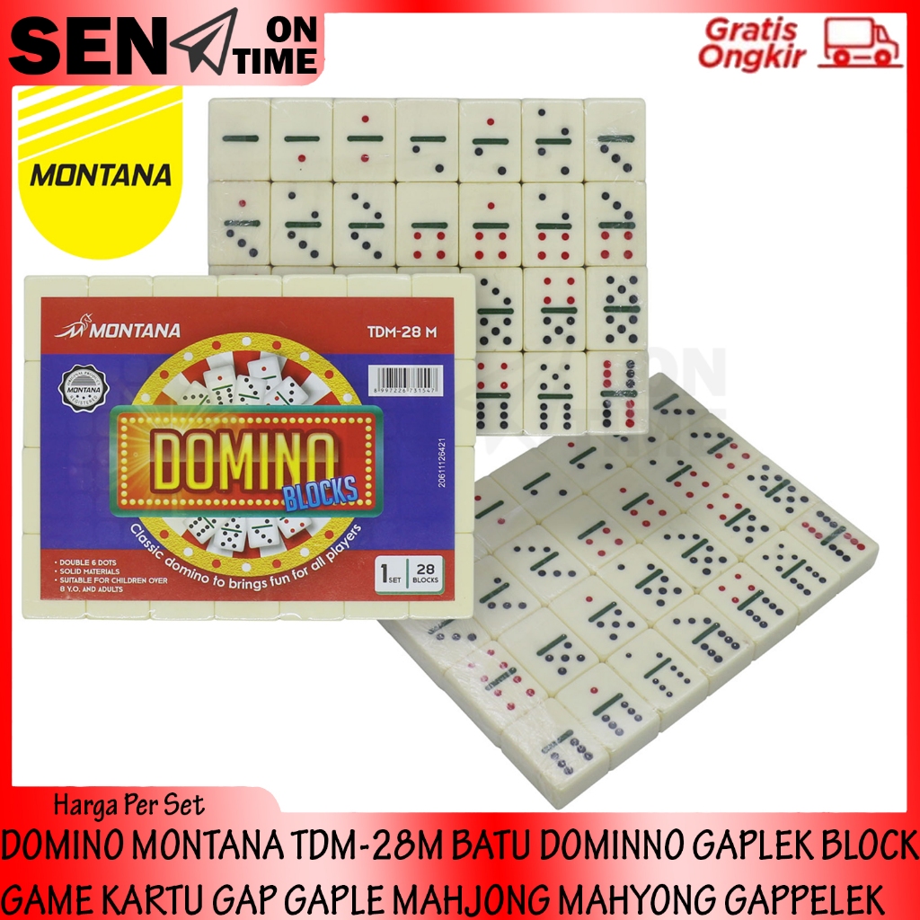 GAPLEK DOMINO GAPLE BATU MONTANA TDM-28M BLOCK GAME KARTU GAPELEK GAP DOMINNO MAHJONG MAHYONG GAPPEL