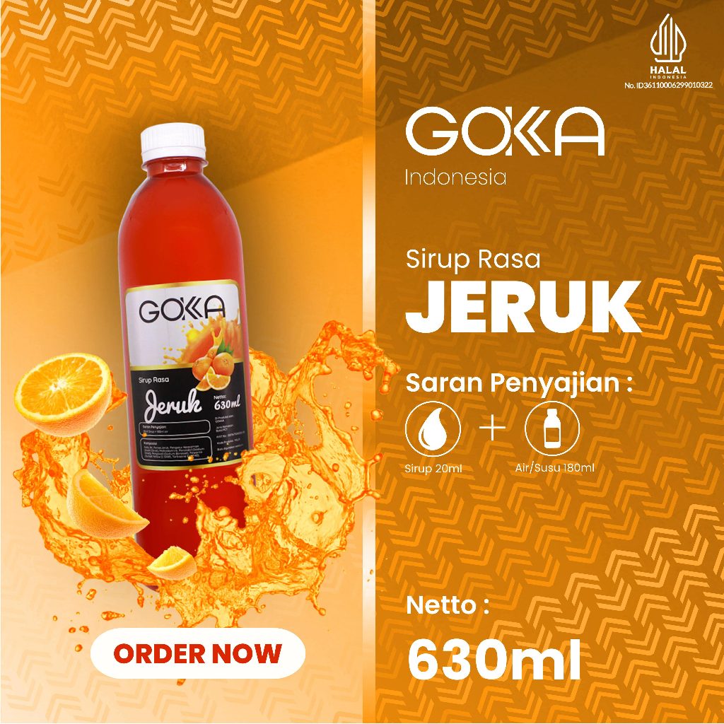 

Gokka Sirup Rasa Jeruk / Minuman Syrup Gokka Rasa Jeruk 630ml