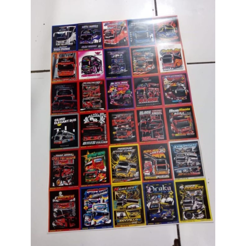 

STIKER BUS BASURI ISI 30 KOTAK/ STIKER BUS BASURI VIRAL