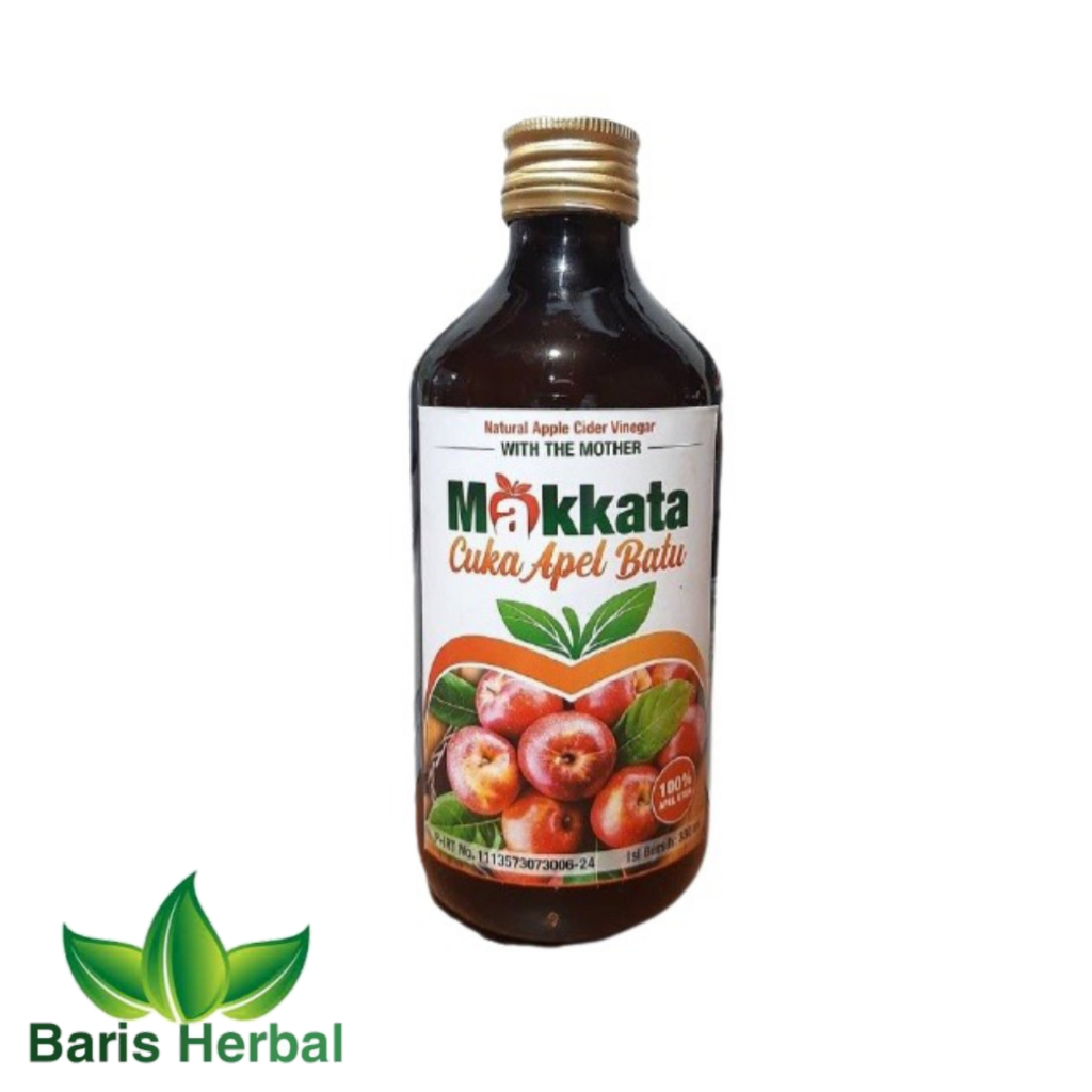 

Cuka Apel Makkata | Natural Apple Cider Vinegar With The Mother | Cuka Apel Batu 330 Ml