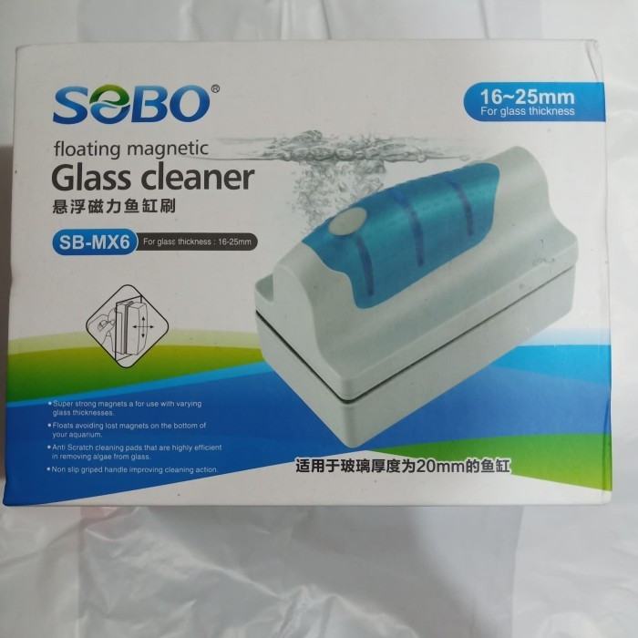 Magnet Floating Pembersih Kaca Aquarium SOBO MX6 ketebalan 25mm
