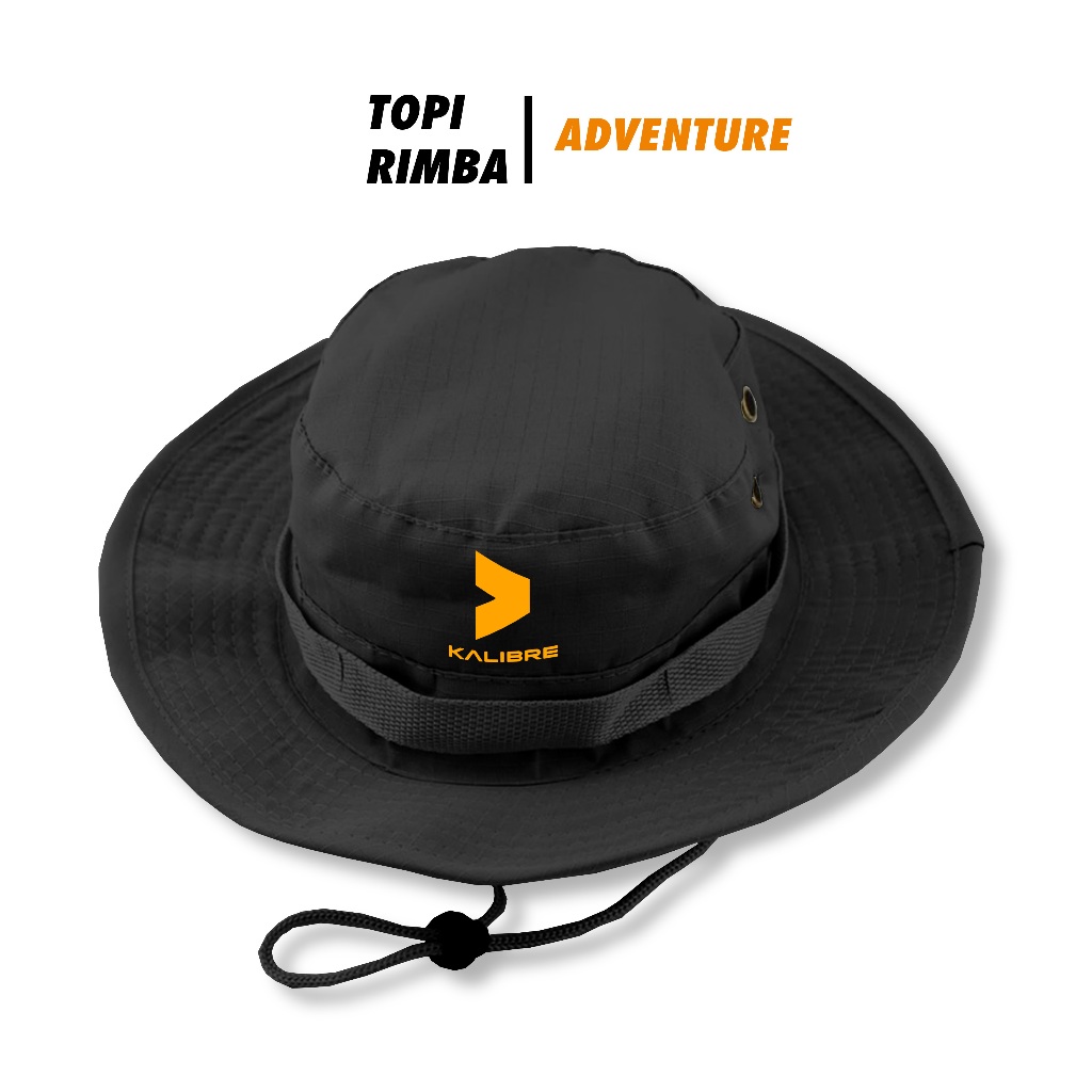 Ready Topi Rimba Hat Logo Kalibre Outdoor Premium - Rimba Adventure Hiking Topi Pendaki Pria&Wanita