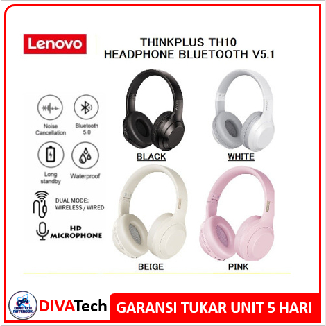 Lenovo TH10 Thinkplus Headset Bluetooth 5.0 Headphone Mic