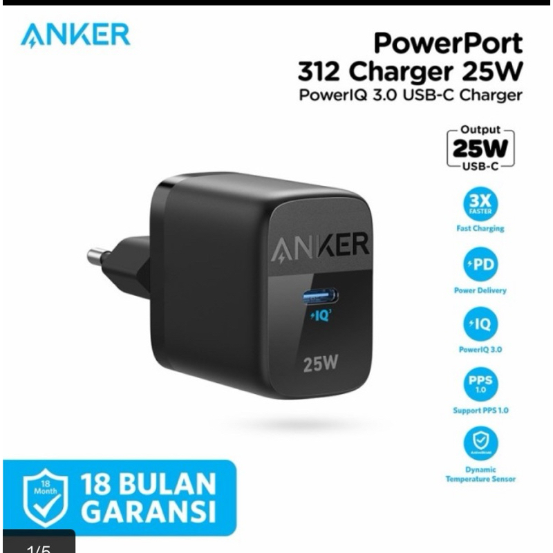 Charger Anker type c 20 watt