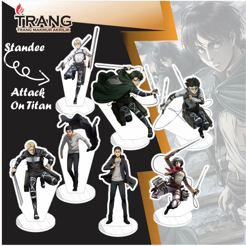 Standee Figure Akrilik Attack On Titan Final / Standing Action figure Acrylic Attack On Titan Final
