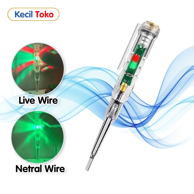 ISKU Obeng Tester TesPen obeng tester LED Obeng Tes with Indicator Dual LED pensil tes Obeng obeng t