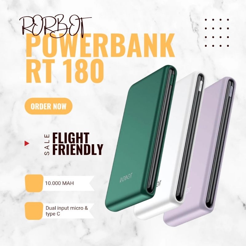 Powerbank ROBOT 10.000 MAH slim powerbank