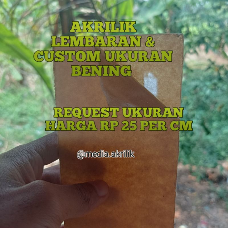 

Akrilik Bisa Request Ukuran Custom Acrylic Acrilyc Tebal 2mm 3mm Merek Marga Cipta/Royal/Astari Glass/MC X Akrilik Lembaran