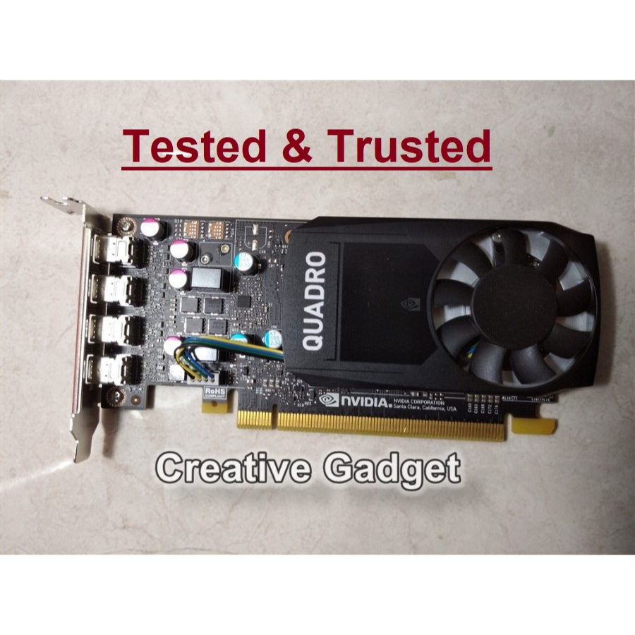 Nvidia Quadro P620 - SFF / Bracket pendek 2GB DDR5 - Pascal Support 4K - VGA Card Display Workstatio