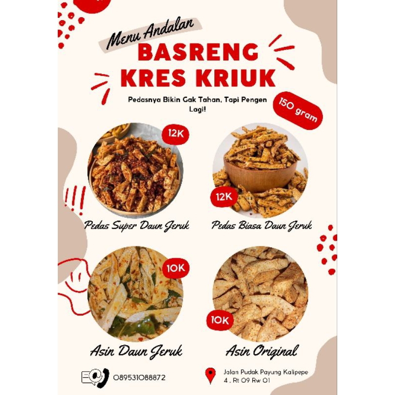 

Basreng Bakso Goreng Kemasan 120 Gr