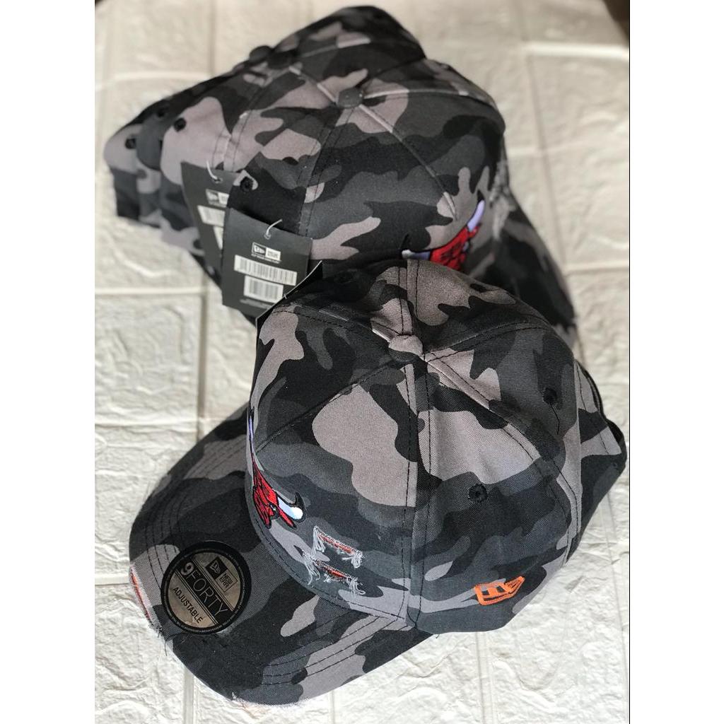 Topi New Era Import Unisex Distro Premium Pria/Wanita Dewasa Baseball/Distro Loreng Sobek Kekinian