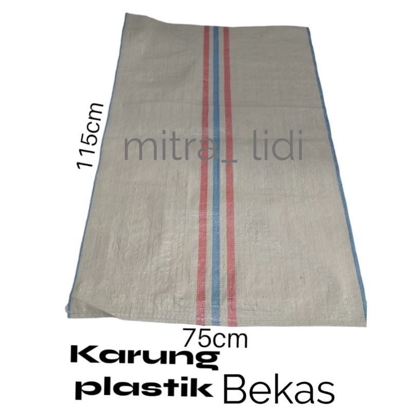 karung bekas 100kg (10 pcs) / karung plastik BEKAS ukuran 75x115cm