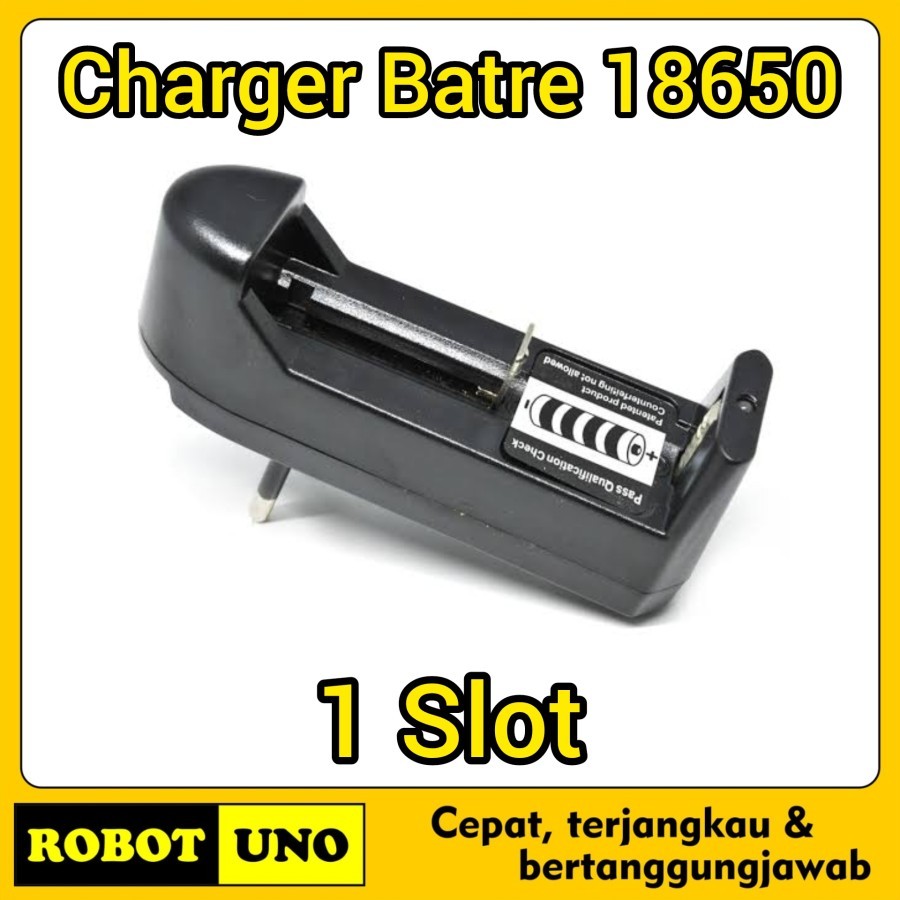 Charger Baterai 18650 Single Slot Cas Elektrik Charger Baterai 18650 Single Slot 1 Slot