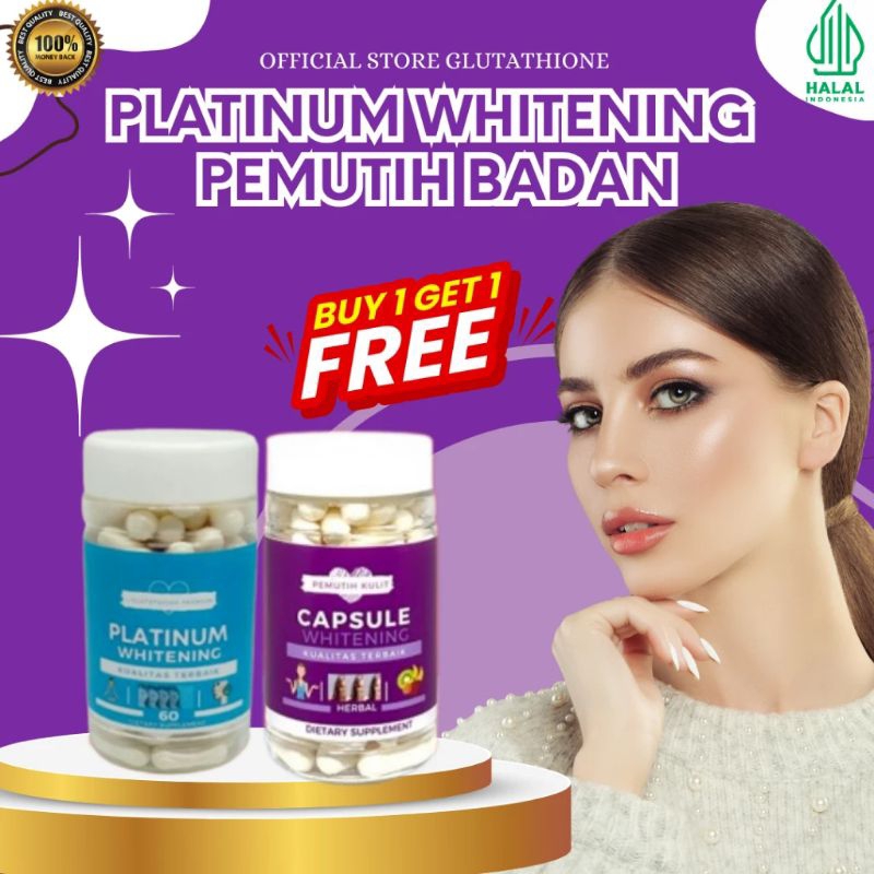 Glutacid Glutathione 16.000mg Original 100% (30 Kapsul) Whitening Booster Obat Pemutih