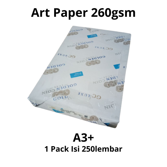 

Kertas Digital Printing 260gsm Art Paper atau Art Board A3+ (325*485mm) 1pack isi 250lembar