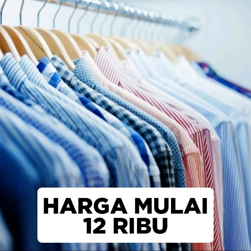 vol 9 obral big sale kemeja jeans preloved second denim jeans flanel kasual kantor vintage ada yang 