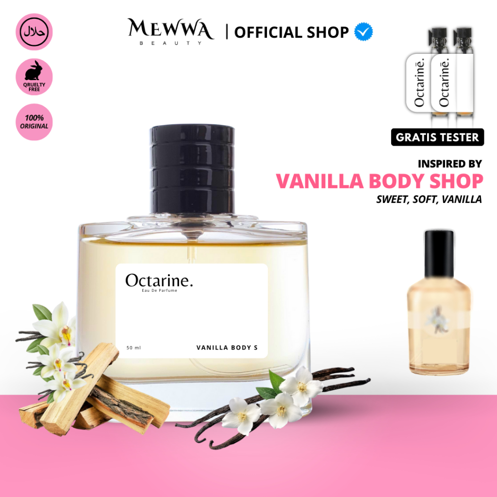 Octarine - Parfum Wanita Tahan Lama Aroma Sweet Soft Inspired By Vanilla Body Shop - Oktarine Parfum