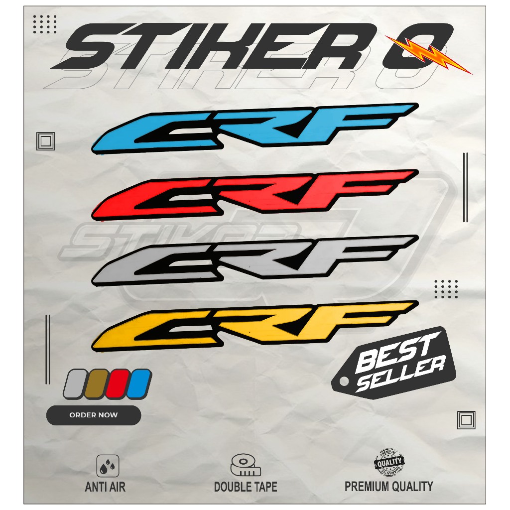 StikerQ Emblem Timbul 3D Akrilik Honda CRF 150 - Aksesoris CRF