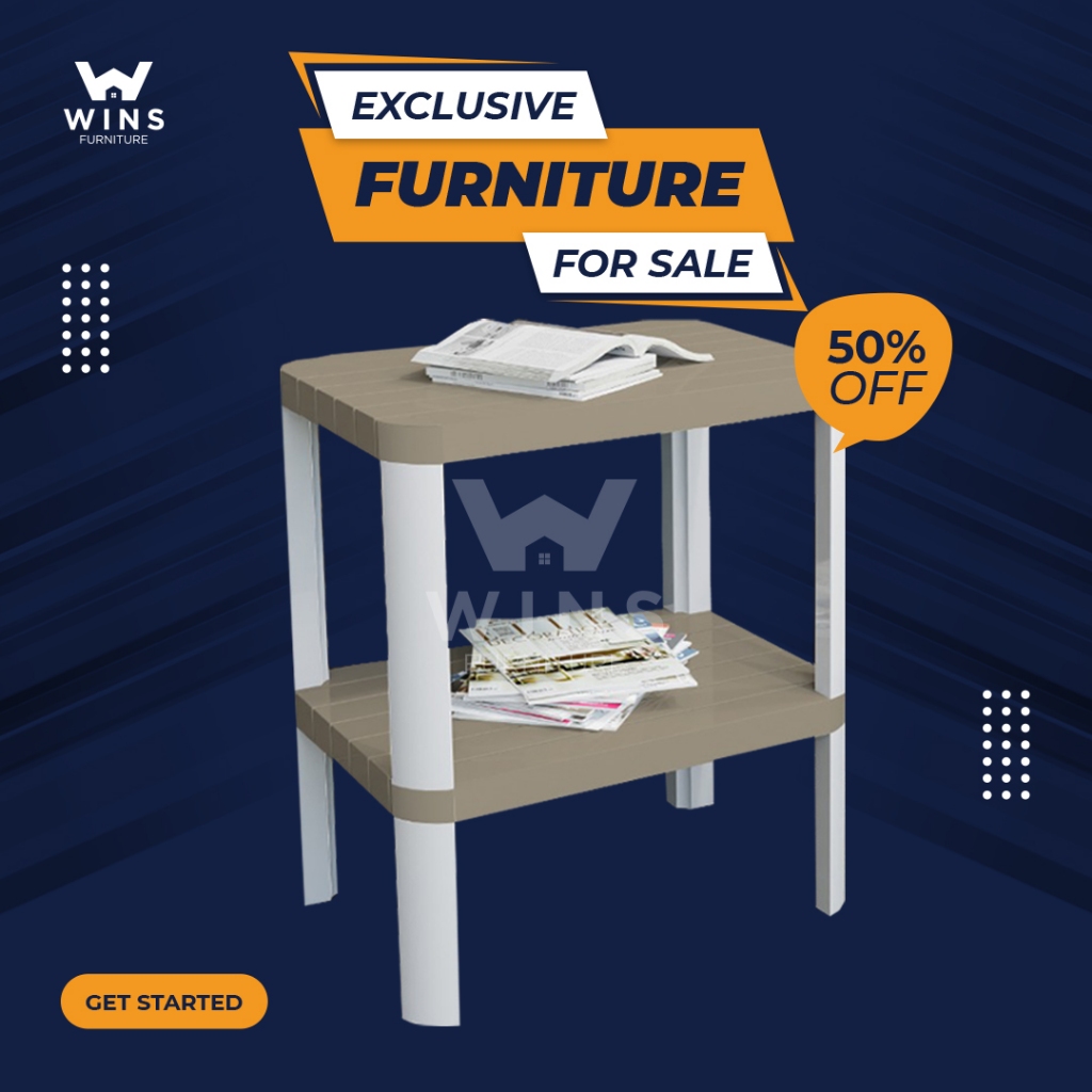 Wins Rak Serbaguna Rakku Nakas Minimalis Estetik / Rak Multifungsi / Rak Kamar Mandi / Rak Kamar Tid