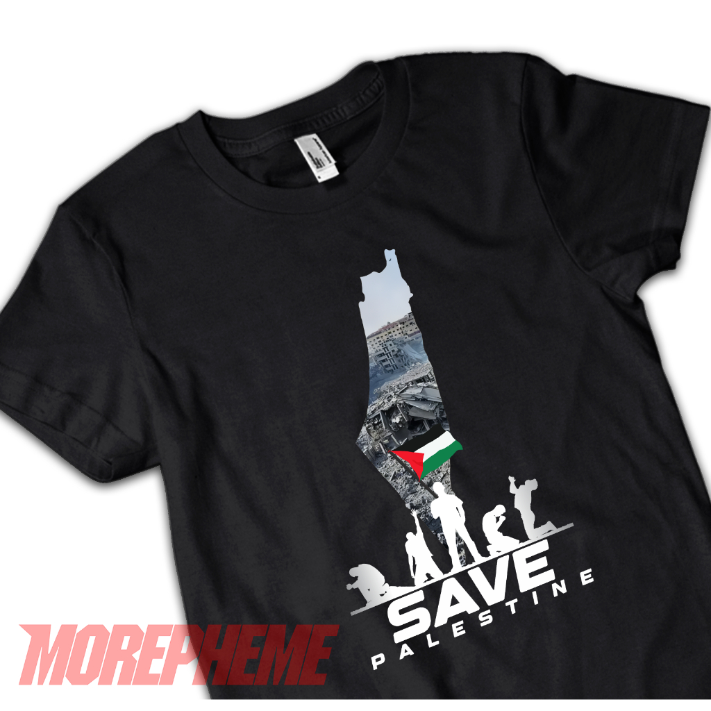 Kaos Free Palestine Save Palestina Freedom Islami Murah Original Morepheme