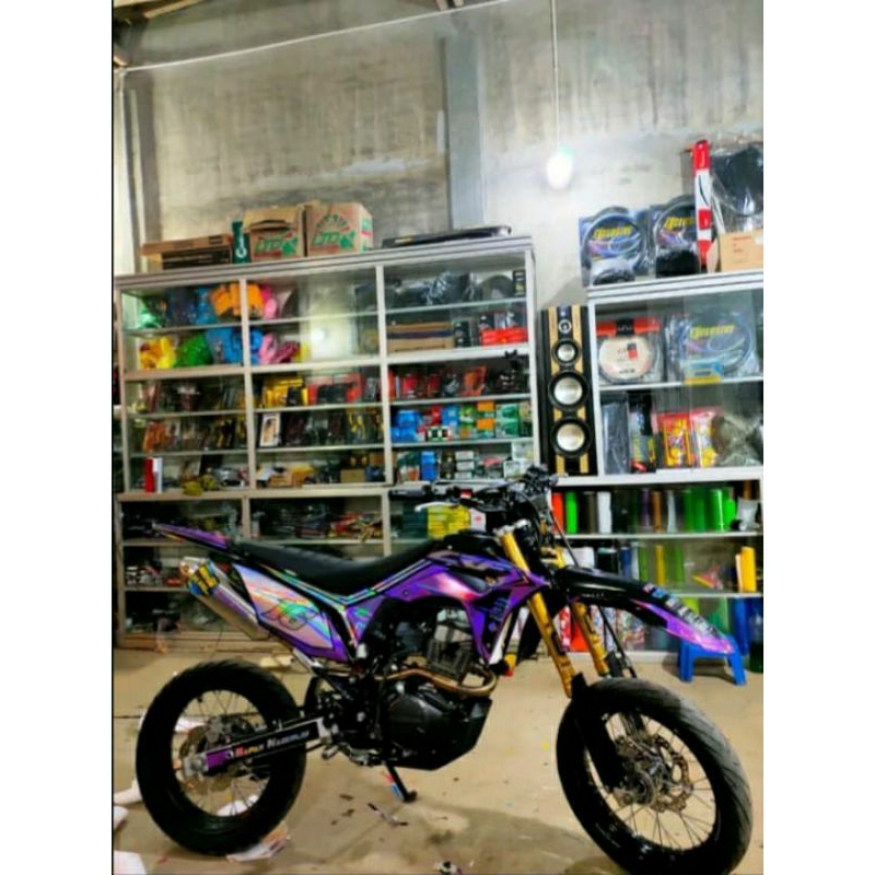 Decal sticker Honda CRF HOLOGRAM full bodi desain bebas suka suka bisa ubah nama dan nomor dan warna