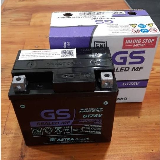 Aki Kering GS GTZ6V Scoopy ESP Vario 125 Vario 150 CB150R Vario 110 ESP Satria F 150 FU 150 RX King 