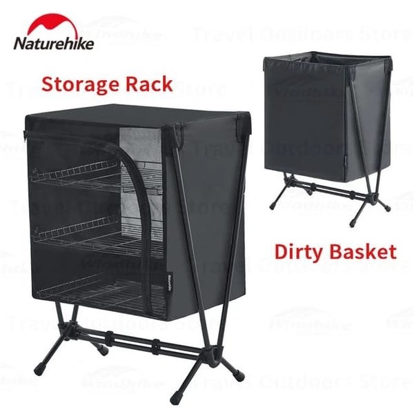 FOLDABLE RACK NATUREHIKE NH22JU025 RAK PERABOTAN IRON RACK RAK LIPAT PIKNIK IRON SHELF PERLENGKAPAN 