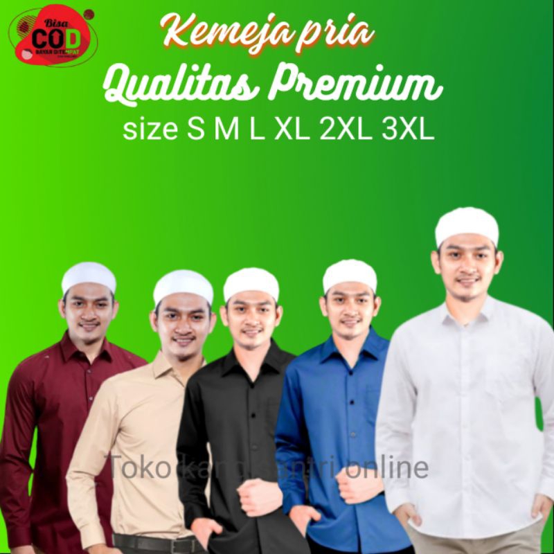 baju kemeja pria dewasa men gus iqdam gus baha lengan panjang qualitas premium