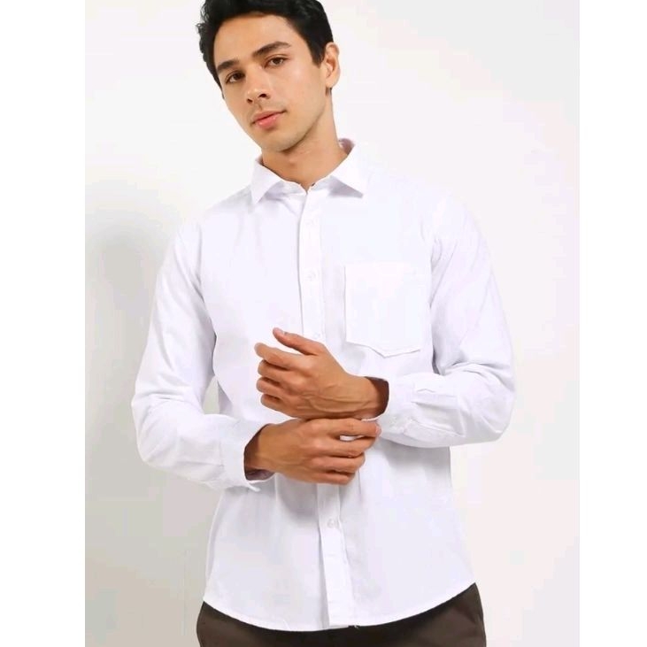 Kemeja Lengan Panjang Original Lois KLL361 Putih