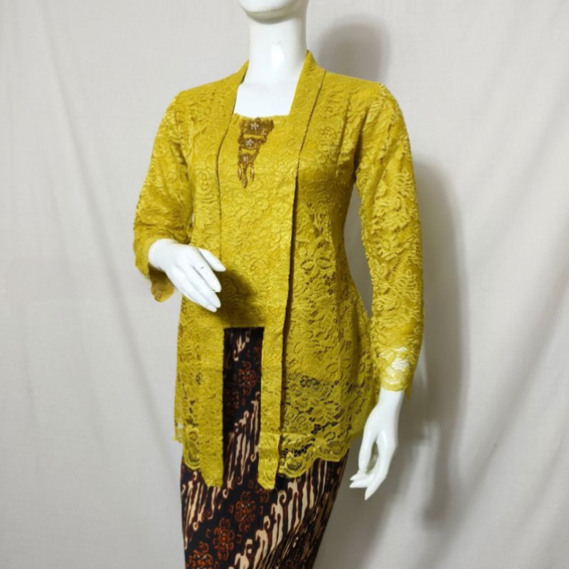 HOT DEALS Kebaya Kutu Baru Brokat / Atasan Kutu Baru Brokat / Kebaya Wisuda