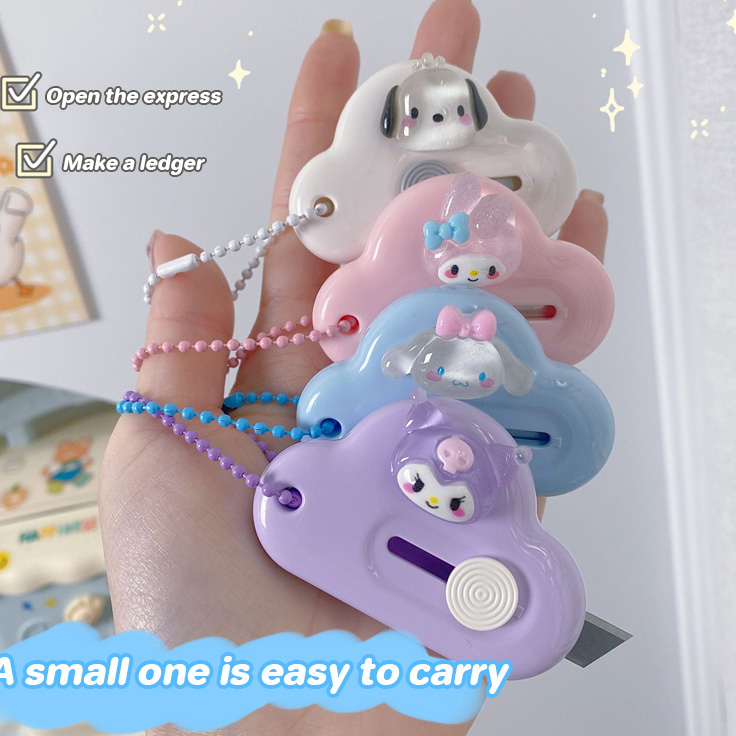 

➡✡✼ COD✨ Cutter Mini Sanrio Awan / Curter Mini Cinnamoroll Kuromi Melody / Pisau Kecil Cinnamoroll Melody Kuromi-YES