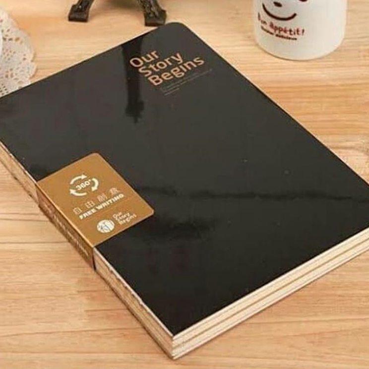 

Seller Our Story Begins Sketchbook Jilid Jahit A6 /A5 White Kraft 2 Side
