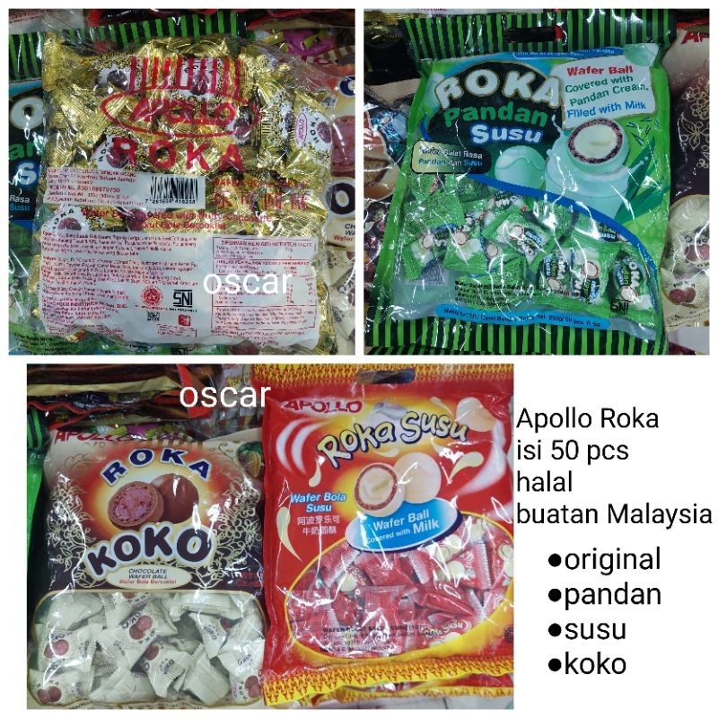 

Apollo Roka isi 50 pcs Original Malaysia Twin Susu koko pandan