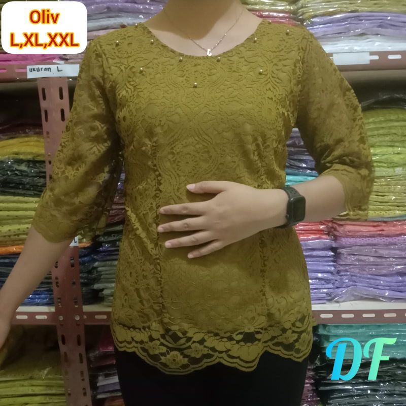 KONVEKSI ATASAN BLUS WANITA RENDA MOTIF BARU 2022 BANGKOK DEWASA IMPORT PREMIUM SUPER MEWAH TANGAN L