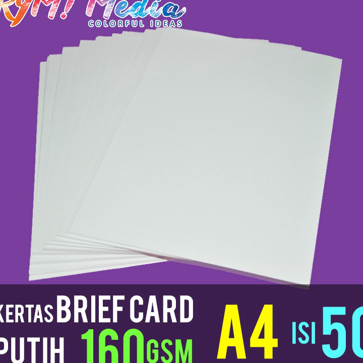 

DSGX9392 TERMURAH Brief Card (BC) 160 gram A4 isi 50 lembar / Kertas Manila Buku Gambar 160 gsm