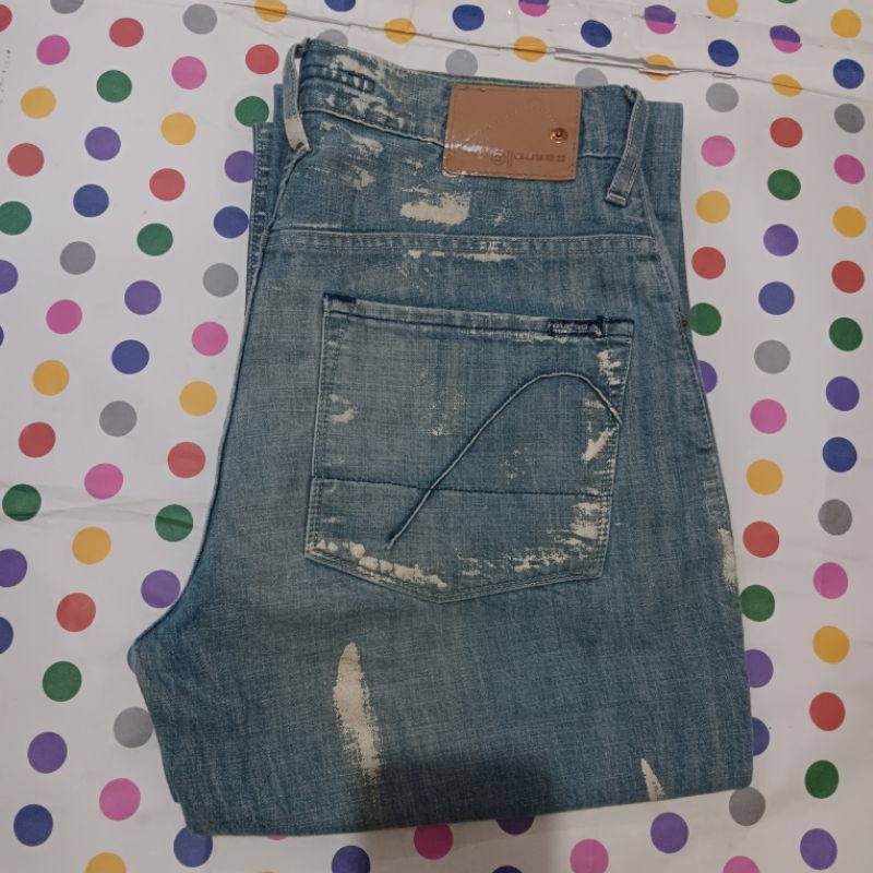 Celana jeans pria GUESS PREMIUM Painted W29 L32