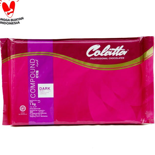 

↓➺✹ Cokelat Batang - Colatta Dark Chocolate Compound Kemasan - Dark 1kg