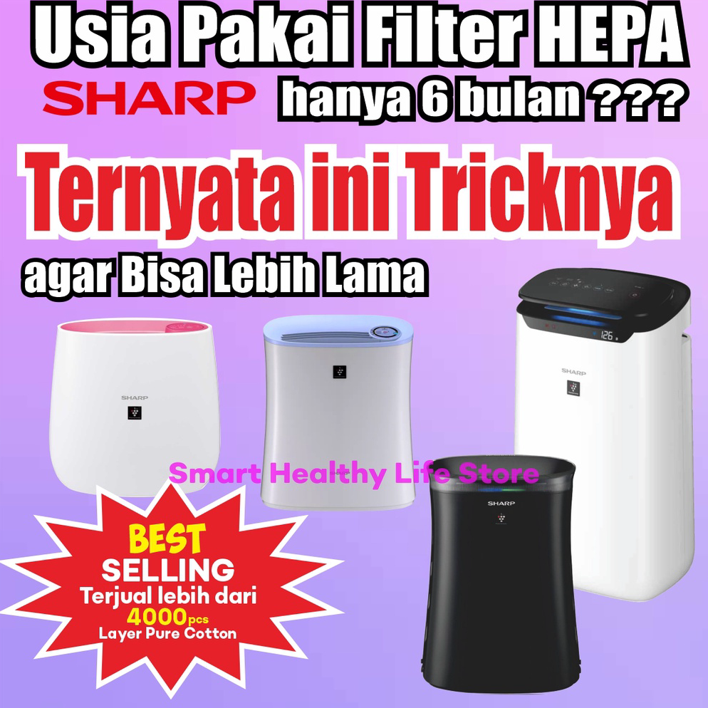 BIG Promo Layer HEPA Pure Cotton Filter Air Purifier SHARP DAIKIN Ukuran Custom