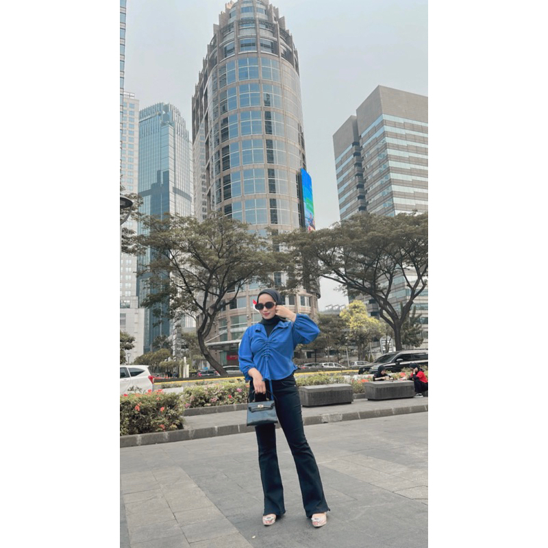 Blouse serut depan/Blouse wanita serut/ Blouse serut cringkel Airflow/ blouse tessy/Blouse serut sin