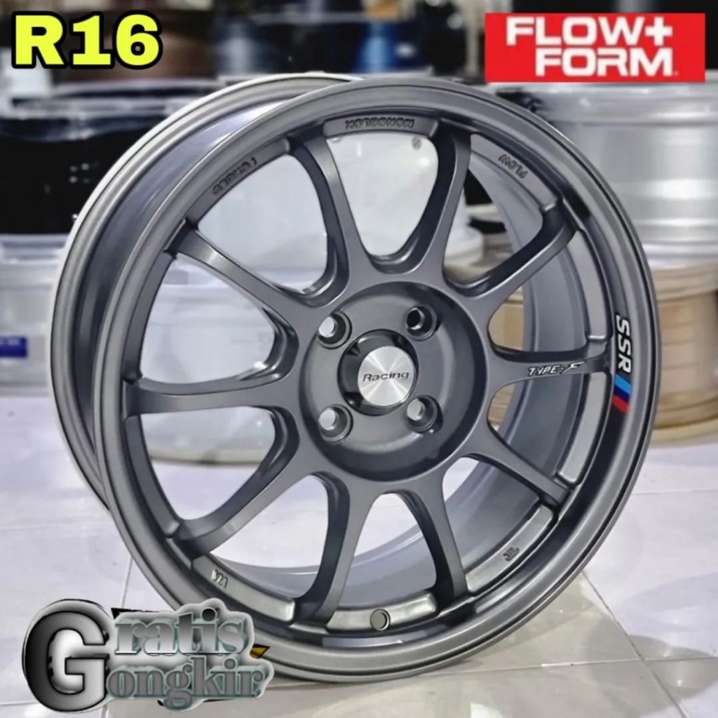 velg SSR Type F flowforged r16 velg mobil ring 16 pcd 4x100 tuk mobilio,yaris,jazz,freed,brio,agya d