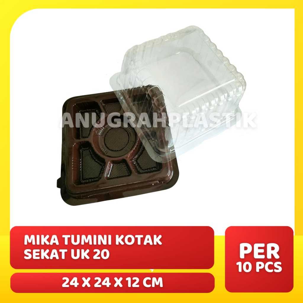 Mika Tumini sekat uk 20 kotak / mika Tumini sekat 7 kotak Per 10 pcs