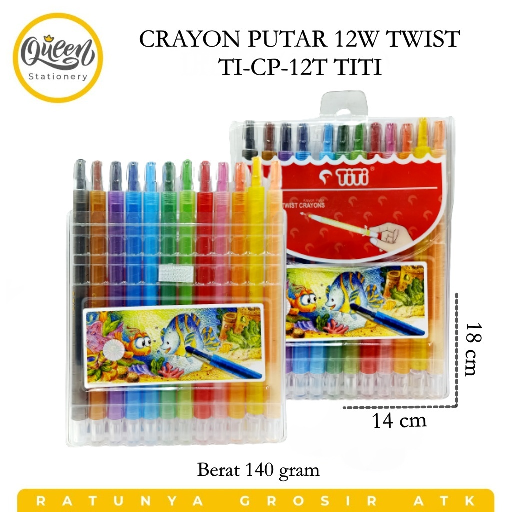 

1 SET CRAYON PUTAR 12W TWIST TI-CP-12T TITI ALAT MEWARNAI KRAYON