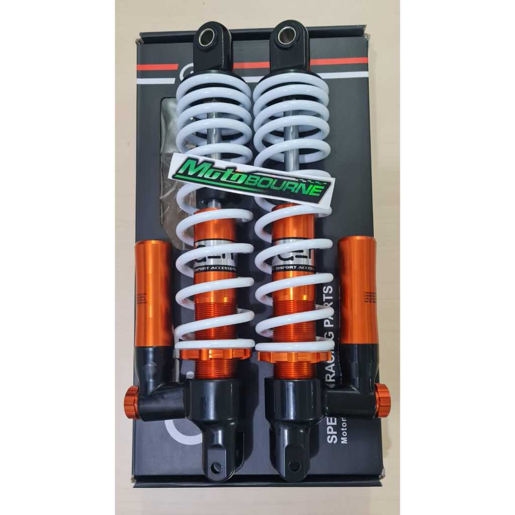 Shock Gen Cen Genesis Yamaha NMAX 335 mm TA 09 CNC tabung Orange White