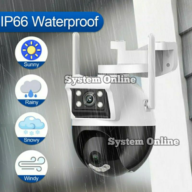 IP Camera CCTV Dual Camera V380 CCTV PTZ Speed Dome Waterproof Outdoor