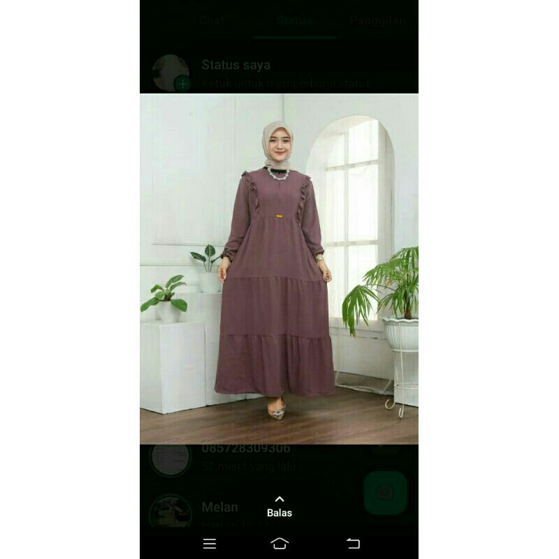 Gamis Susun Polos Wanita / Gamis Dewasa / Gamis Lebaran