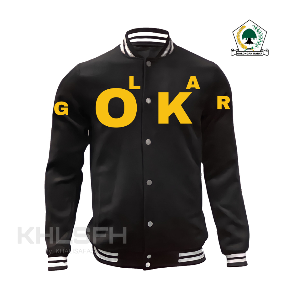 JACKET GOLKAR GOLONGAN KARYA / JAKET BASEBALL VARSITY CUSTOM GOLKAR