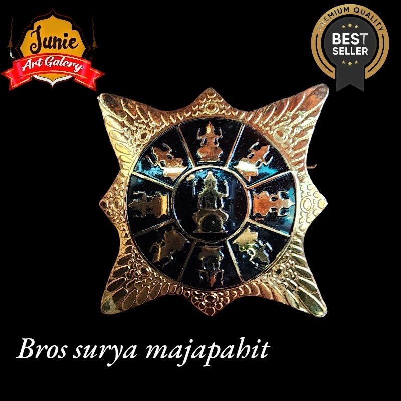 Bros Beskap Kerajaan Majapahit Kraton Majapahit Sepuh Emas Hitam ASLI