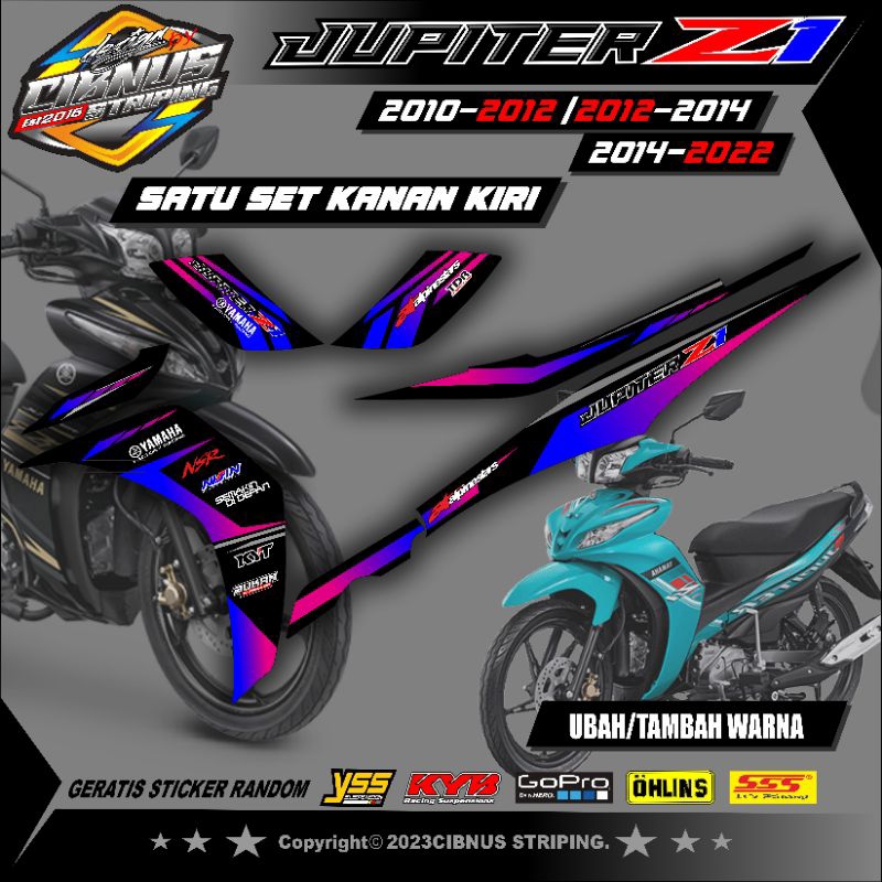 Striping Jupiter Z1 2012-2014/2014-2022.Stiker motor Jupiter Z1,Lis Body motor Jupiter